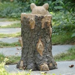 Budget 🌟 Animal Statues Hi-Line Gift Ltd. Stacking Raccoon Welcome Sign 🛒 -Garden Statues Shop detail2HILI1004