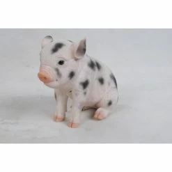 Budget 🎉 Animal Statues Hi-Line Gift Ltd. Sitting Baby Pig Garden Statue ⌛ -Garden Statues Shop detail2HILI144