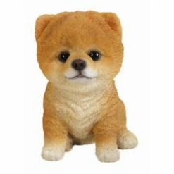 Outlet ✨ Animal Statues Hi-Line Gift Ltd. Sitting Pomeranian Puppy Garden Statue 🤩 -Garden Statues Shop detail2HILI154