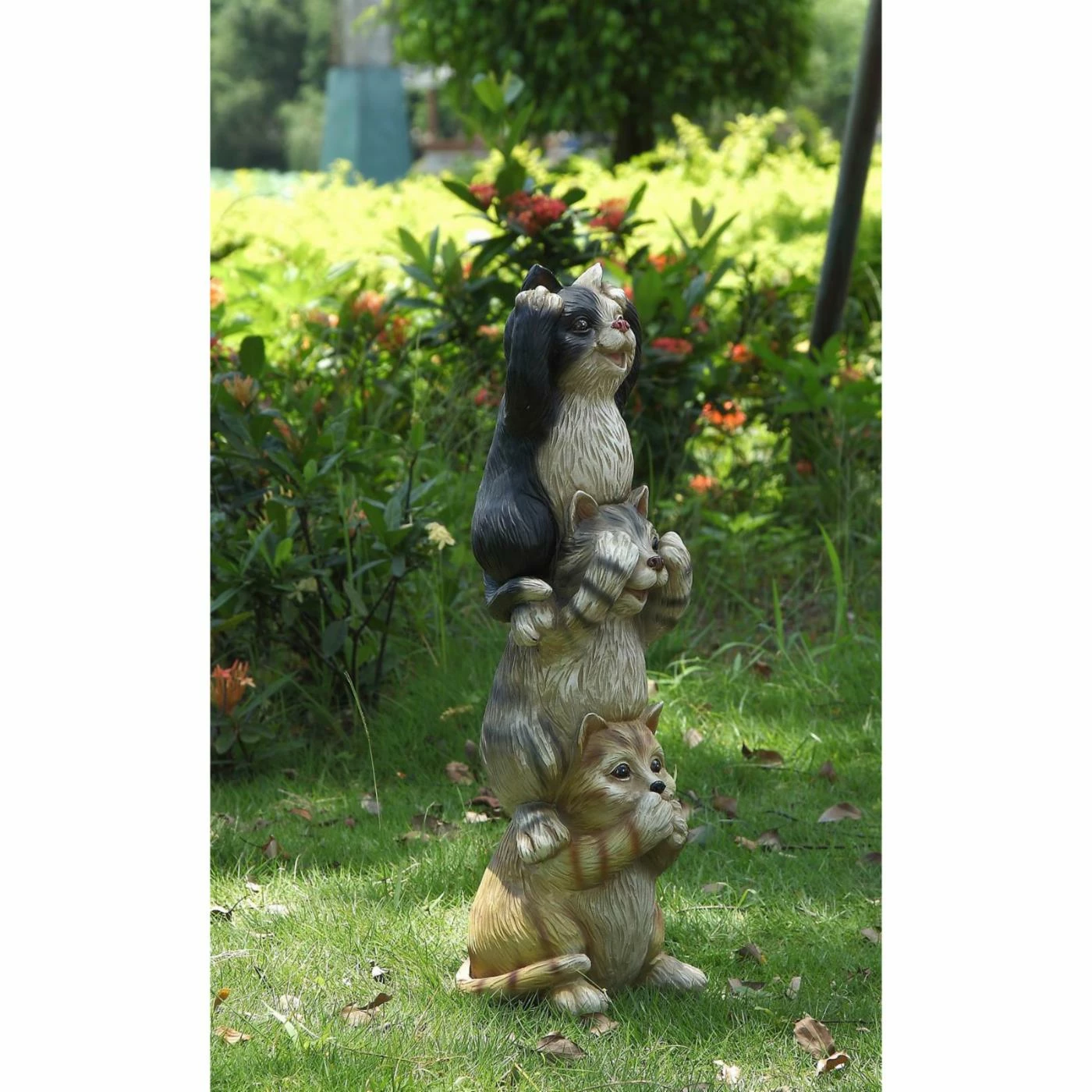 Wholesale ⭐ Animal Statues Hi-Line Gift Ltd. Stacking Cats No Evil Garden Statue 💯 6 Wholesale ⭐ Animal Statues Hi-Line Gift Ltd. Stacking Cats No Evil Garden Statue 💯 - Image 4