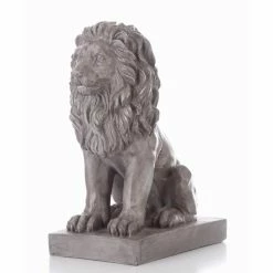 Outlet 😍 Animal Statues Hi-Line Gift Ltd. Sitting Lion Garden Statue 🧨 -Garden Statues Shop detail2HILI228