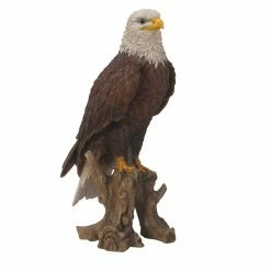 Best reviews of ✨ Animal Statues Hi-Line Gift Ltd. Medium Bald Eagle On Stump Statue ❤️ -Garden Statues Shop detail2HILI528