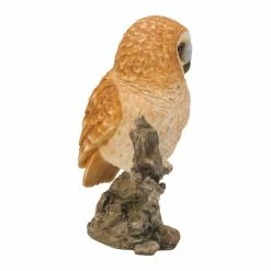 Budget ⌛ Animal Statues Hi-Line Gift Ltd. Tawny Owl On Stump 🎉 -Garden Statues Shop detail2HILI574