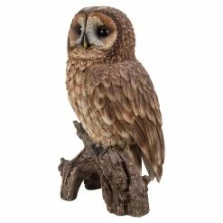 Discount 🌟 Animal Statues Hi-Line Gift Ltd. Brown Owl On Stump 🧨 -Garden Statues Shop detail2HILI575