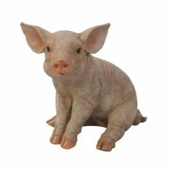 New 😉 Animal Statues Hi-Line Gift Ltd. Small Sitting Pig Statue 👏 -Garden Statues Shop detail2HILI813
