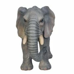 Hot Sale 🤩 Animal Statues Hi-Line Gift Ltd. Elephant Standing With Trunk Down Statue 👏 -Garden Statues Shop detail2HILI824