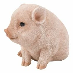 Flash Sale 😉 Animal Statues Hi-Line Gift Ltd. Chubby Piglet Sitting Garden Statue 🔥 -Garden Statues Shop detail2HILI974