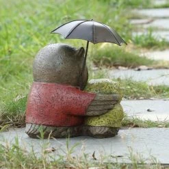 Coupon ⭐ Animal Statues Hi-Line Gift Ltd. 👩 Mother And Baby Owl Under Umbrella Figurine ❤️ -Garden Statues Shop detail2HILI997