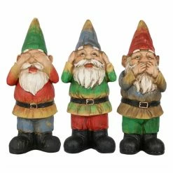 Best Pirce 🛒 Garden Gnomes Sunnydaze Decor Three Wise Gnomes Hear No Evil Speak No Evil See No Evil Set ⭐ -Garden Statues Shop detail2NETH767