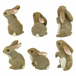 Cheapest ✨ Animal Statues Design Toscano The Bunny Den Rabbit Garden Statue - Set Of 6 🧨 -Garden Statues Shop detail2TOSC1571