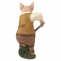 Outlet 👍 Animal Statues Design Toscano Papa Pig Gardener Statue 🥰 -Garden Statues Shop detail2TOSC1626