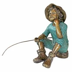 Promo ✔️ Children Statues Design Toscano Wish Fisherboy Garden Statue 🤩 -Garden Statues Shop detail2TOSC2418