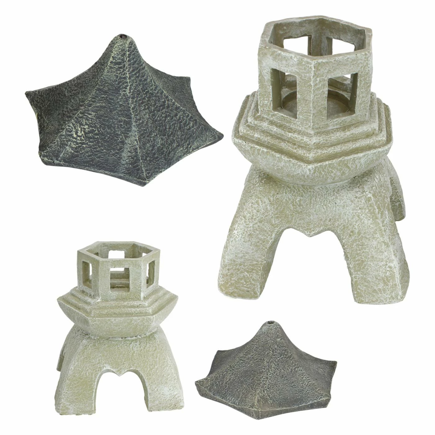 Budget 🎁 Oriental Statues Design Toscano Pagoda Lantern Sculpture Set 🥰 6 Budget 🎁 Oriental Statues Design Toscano Pagoda Lantern Sculpture Set 🥰 - Image 4