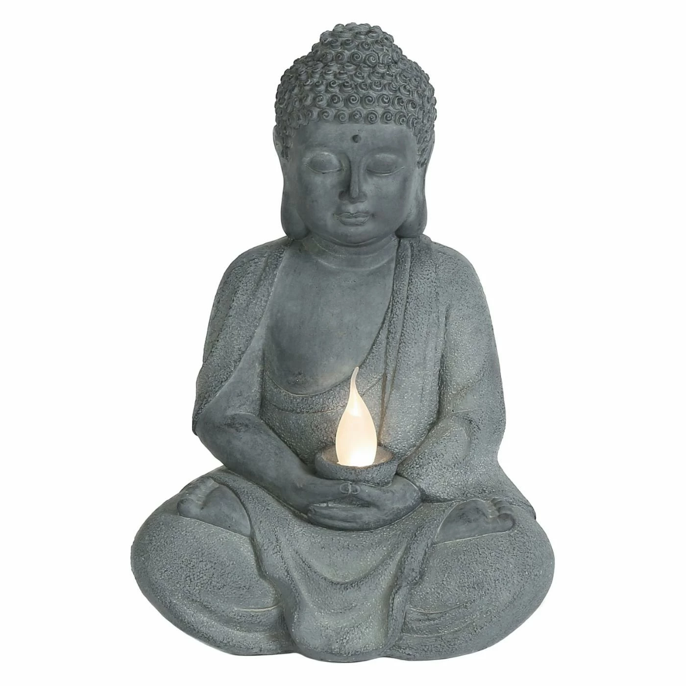 Budget ❤️ Oriental Statues LuxenHome Meditating Buddha Statue With Solar Light 🤩 6 Budget ❤️ Oriental Statues LuxenHome Meditating Buddha Statue With Solar Light 🤩 - Image 4