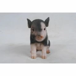 Budget 🎉 Animal Statues Hi-Line Gift Ltd. Sitting Baby Pig Garden Statue ⌛ -Garden Statues Shop detail3HILI144