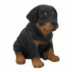 New 🔔 Animal Statues Hi-Line Gift Ltd. Sitting Rottweiler Puppy Garden Statue 🌟 -Garden Statues Shop detail3HILI152