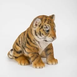 New ✨ Animal Statues Hi-Line Gift Ltd. Sitting Tiger Cub Statue 🌟 -Garden Statues Shop detail3HILI553