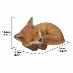 Budget 😍 Animal Statues Hi-Line Gift Ltd. Fox Pup Sleeping 😉 -Garden Statues Shop detail3HILI578