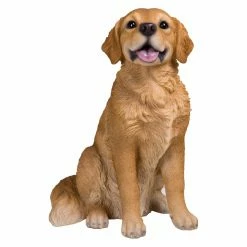 Buy 👏 Animal Statues Hi-Line Gift Ltd. Sitting Golden Retriever Statue 🤩 -Garden Statues Shop detail3HILI618
