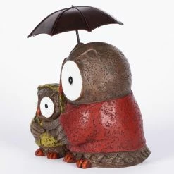 Coupon ⭐ Animal Statues Hi-Line Gift Ltd. 👩 Mother And Baby Owl Under Umbrella Figurine ❤️ -Garden Statues Shop detail3HILI997