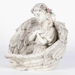Best Sale ⭐ Angel & Cherub Statues Hi-Line Gift Ltd. Angels Praying Figurine - Set Of 2 ⌛ -Garden Statues Shop detail4HILI1001