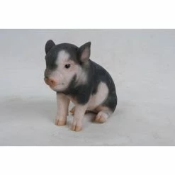 Budget 🎉 Animal Statues Hi-Line Gift Ltd. Sitting Baby Pig Garden Statue ⌛ -Garden Statues Shop detail4HILI144