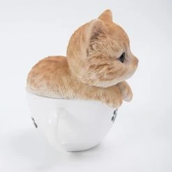 Brand new 😉 Animal Statues Hi-Line Gift Ltd. Teacup Kitten Orange Tabby Statue 😀 -Garden Statues Shop detail4HILI550