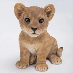 Deals 👏 Animal Statues Hi-Line Gift Ltd. Sitting Lion Cub Statue ❤️ -Garden Statues Shop detail4HILI554