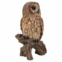 Discount 🌟 Animal Statues Hi-Line Gift Ltd. Brown Owl On Stump 🧨 -Garden Statues Shop detail4HILI575