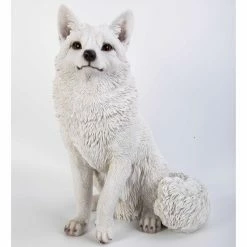 Promo 🔥 Animal Statues Hi-Line Gift Ltd. Snow Fox Statue 😍 -Garden Statues Shop detail4HILI615