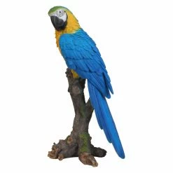 Coupon 👍 Animal Statues Hi-Line Gift Ltd. Blue And Yellow Parrot On Branch Garden Statue 🎉 -Garden Statues Shop detail4HILI987