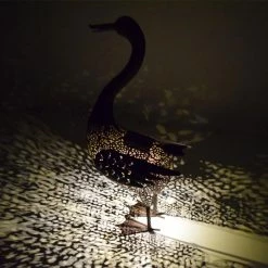 Buy 👏 Animal Statues Oakland Living 🔨 Hammer Tone Bronze Duck Metal Garden Statue With Solar Light And Ground Stake ✨ -Garden Statues Shop detail4OL900