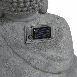 Budget ❤️ Oriental Statues LuxenHome Meditating Buddha Statue With Solar Light 🤩 17 Budget ❤️ Oriental Statues LuxenHome Meditating Buddha Statue With Solar Light 🤩 -Garden Statues Shop detail4WINH192