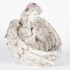 Best Sale ⭐ Angel & Cherub Statues Hi-Line Gift Ltd. Angels Praying Figurine - Set Of 2 ⌛ -Garden Statues Shop detail5HILI1001