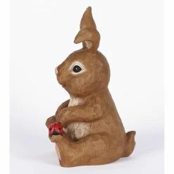 Flash Sale 🔔 Animal Statues Hi-Line Gift Ltd. Rabbit Sitting With Ladybug Figurine ⌛ -Garden Statues Shop detail5HILI1003