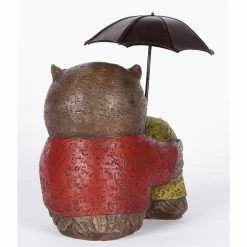 Coupon ⭐ Animal Statues Hi-Line Gift Ltd. 👩 Mother And Baby Owl Under Umbrella Figurine ❤️ -Garden Statues Shop detail5HILI997