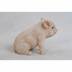 Budget 🎉 Animal Statues Hi-Line Gift Ltd. Sitting Baby Pig Garden Statue ⌛ -Garden Statues Shop detail6HILI144