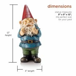Cheap 🔥 Alpine Garden Gnomes Grayson Garden Gnome With Bird Cast Resin Garden Statue 🥰 -Garden Statues Shop detail7ALP467