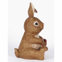 Flash Sale 🔔 Animal Statues Hi-Line Gift Ltd. Rabbit Sitting With Ladybug Figurine ⌛ -Garden Statues Shop detail7HILI1003