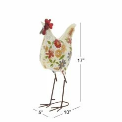 Brand new 😀 Animal Statues DecMode Rooster With Head Up Garden Sculpture 🎉 -Garden Statues Shop detail7UMA1704