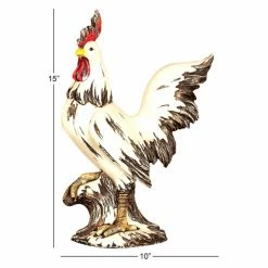 Outlet 😀 Animal Statues DecMode Standing Rooster Garden Sculpture ❤️ -Garden Statues Shop detail7UMA1709