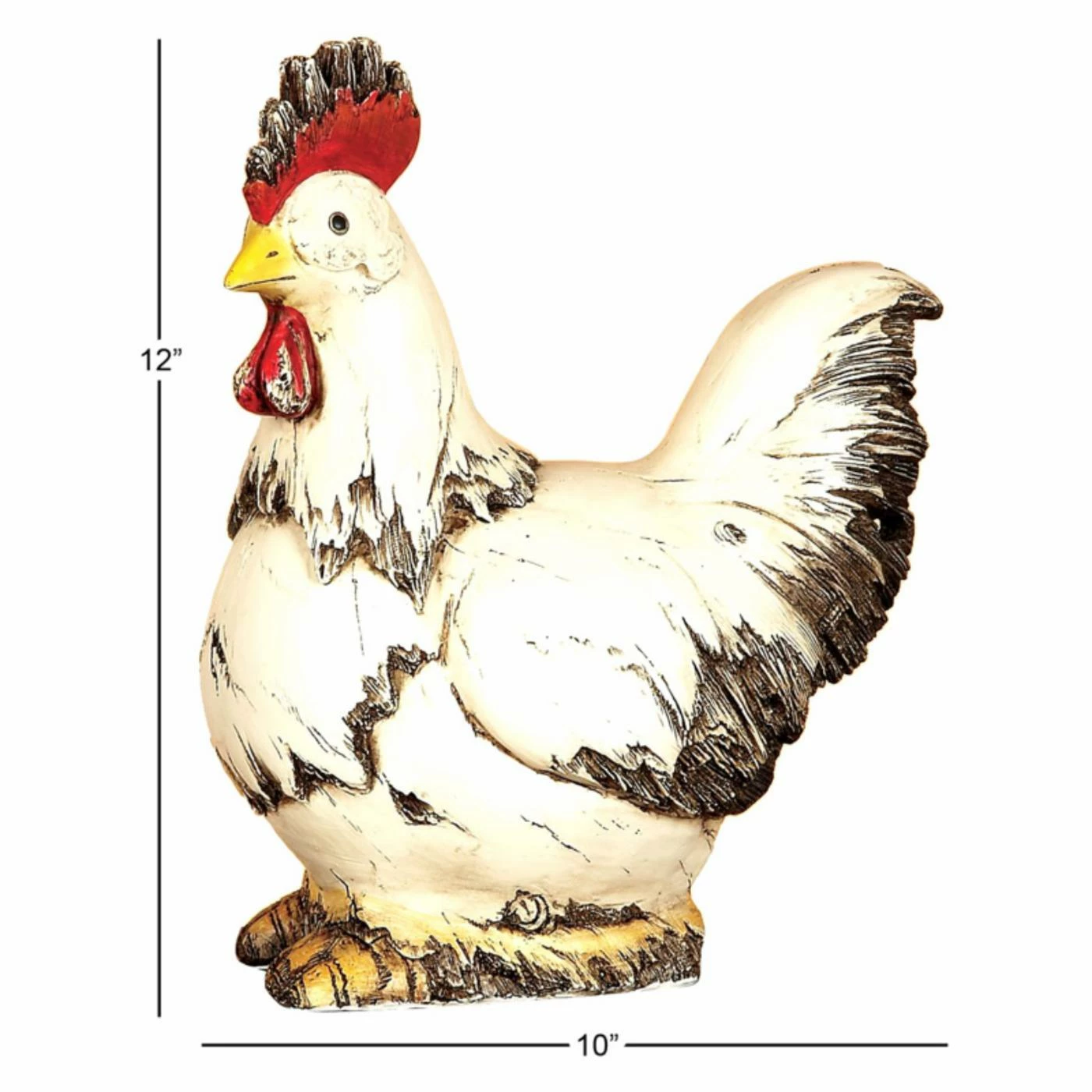 Best Sale ๐ Animal Statues DecMode Sitting Rooster Garden Sculpture - White ๐ 4 Best Sale ๐ Animal Statues DecMode Sitting Rooster Garden Sculpture - White ๐ - Image 2