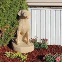Best Sale ✨ Animal Statues Emsco Sitting Labrador 🐶 Dog Garden Statue ⌛ -Garden Statues Shop detailEGP091