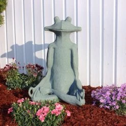 Budget 👏 Animal Statues Emsco Yoga Frog Garden Statue ✔️ -Garden Statues Shop detailEGP096