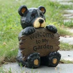 Deals ๐งจ Animal Statues Hi-Line Gift Ltd. Bear Cub Holding Welcome Sign ๐ 14 Deals ๐งจ Animal Statues Hi-Line Gift Ltd. Bear Cub Holding Welcome Sign ๐ -Garden Statues Shop detailHILI1000