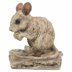 Wholesale 🎉 Animal Statues Hi-Line Gift Ltd. Driftwood Mouse Figurine 🌟 -Garden Statues Shop detailHILI1054