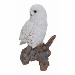 Best Pirce ❤️ Animal Statues Hi-Line Gift Ltd. Snowy Owl On Stump Garden Statue - White ✨ -Garden Statues Shop detailHILI111