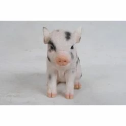 Budget 🎉 Animal Statues Hi-Line Gift Ltd. Sitting Baby Pig Garden Statue ⌛ -Garden Statues Shop detailHILI144