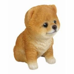 Outlet ✨ Animal Statues Hi-Line Gift Ltd. Sitting Pomeranian Puppy Garden Statue 🤩 -Garden Statues Shop detailHILI154