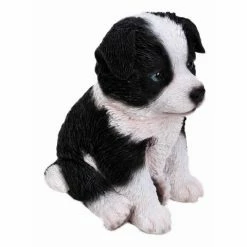 Buy 🔥 Animal Statues Hi-Line Gift Ltd. Sitting Border Collie Puppy Garden Statue ❤️ -Garden Statues Shop detailHILI158